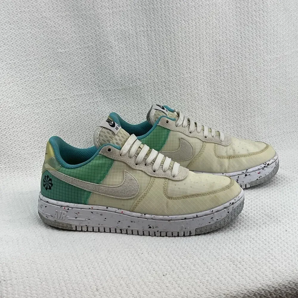 Nike Air Force 1 Crater Move To Zero White Dynamic Turquoise W Sz 9 DO7692-101